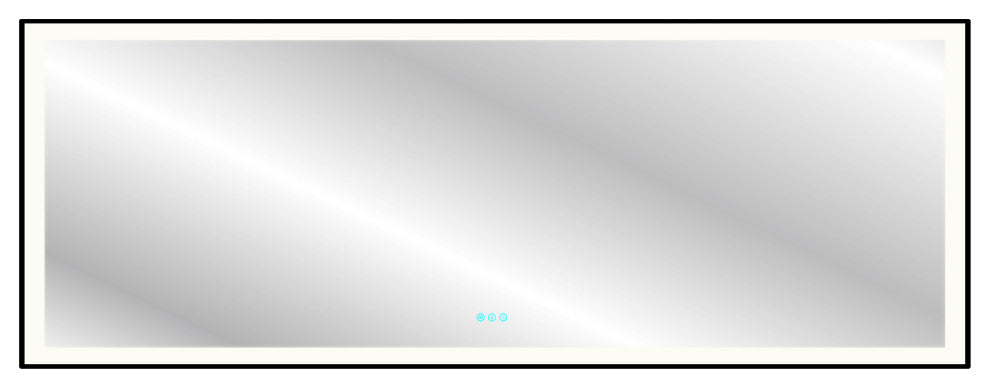 M21 Series Black Frame Wall Mounted backlit LED Bathroom Vanity Mirror (110x40)