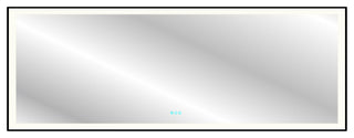 M21 Series Black Frame Wall Mounted backlit LED Bathroom Vanity Mirror (110x40)