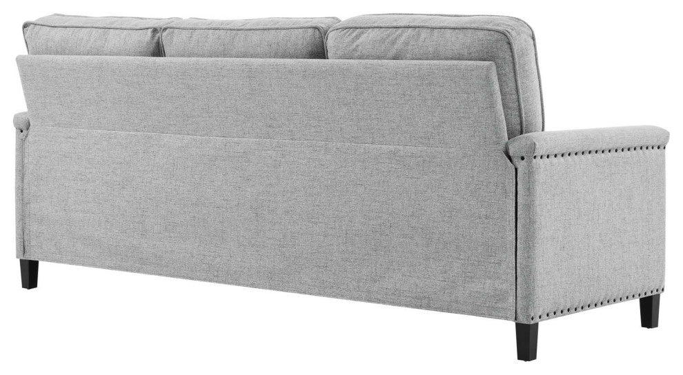 Sofa, Fabric, Gray, Modern, Living Lounge Room Hotel Lobby Hospitality