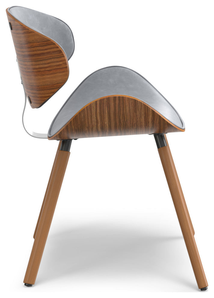Marana Dining Chair in Stone Grey Vegan Faux Leather