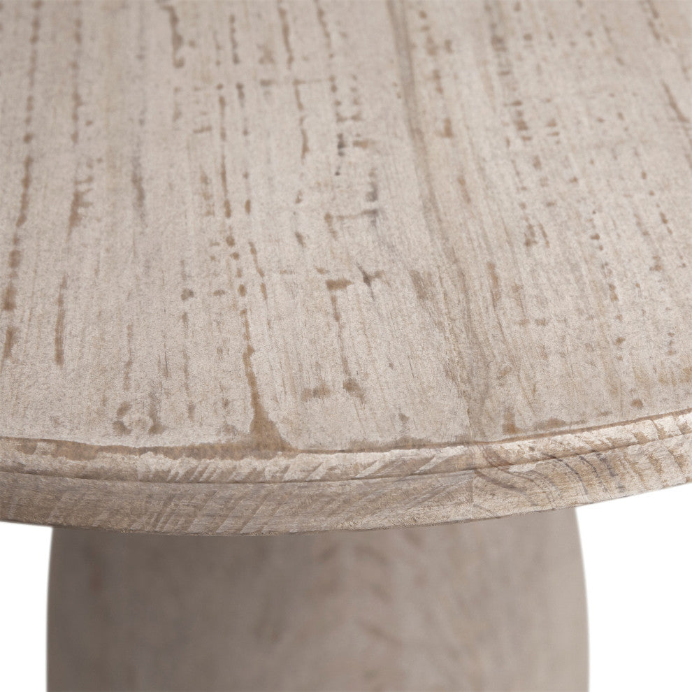 Balak Round Modern Hourglass Bistro Dining Table, White