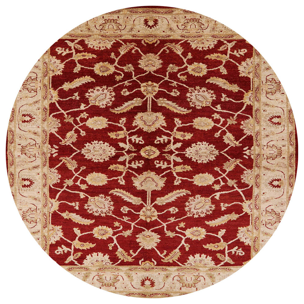 Ahgly Company Indoor Round Mid-Century Modern Area Rugs, 7' Round