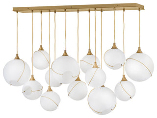 Hinkley Skye Large Thirteen Light Linear, Heritage Brass