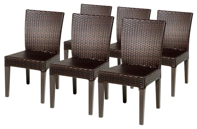 6 Barbados Armless Dining Chairs Espresso