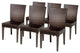 6 Barbados Armless Dining Chairs Espresso