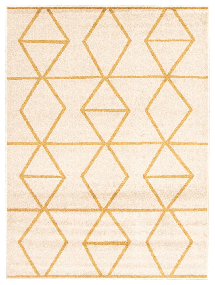 Ana eCarpetGallery Area Rug, Ivory-Gold, 3'11"x5'7"