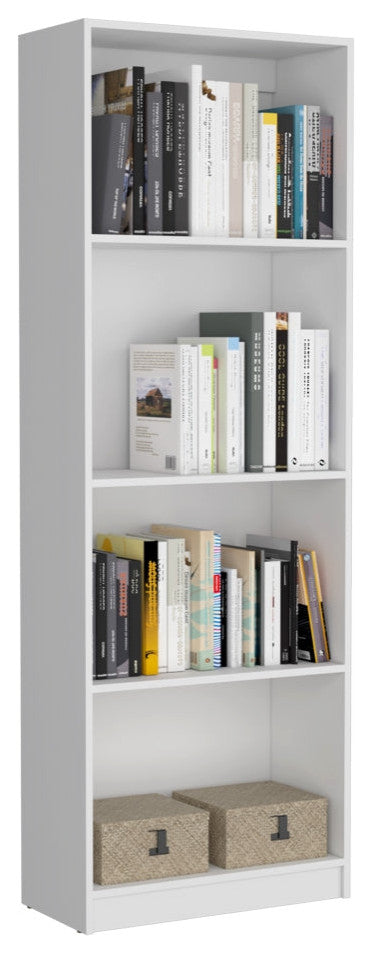 Benzoni Slim 2 Piece Living Room Set with 2 Bookcases, White