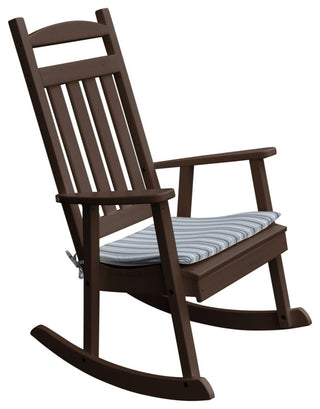 Poly Porch Rocker, Tudor Brown, Single Color
