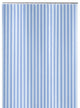 Elegant Striped Fabric Bathroom Shower Curtain, Sanna, Blue, Stall