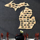 Michigan Wine Cork Map