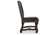 Kelcy Upholstered Dining Chairs, Set of 2, Dark Brown
