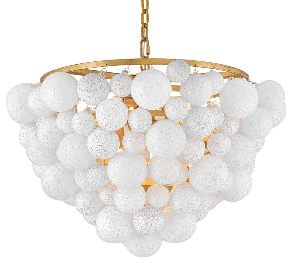 Fredrick Ramond Marabel Medium Chandelier, Distressed Brass