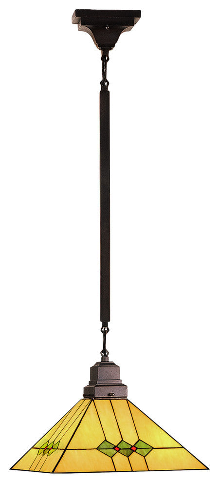 Meyda Lighting 49116 13"Sq Martini Mission Pendant