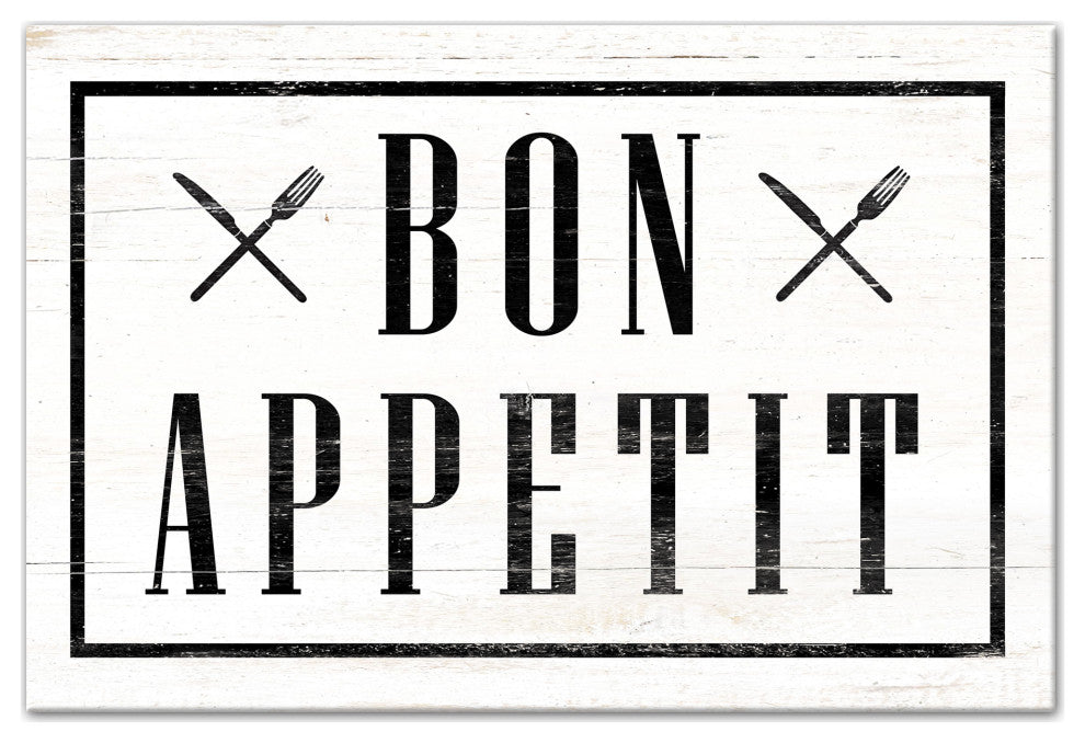 Bon Appetit 12x18 Canvas Wall Art