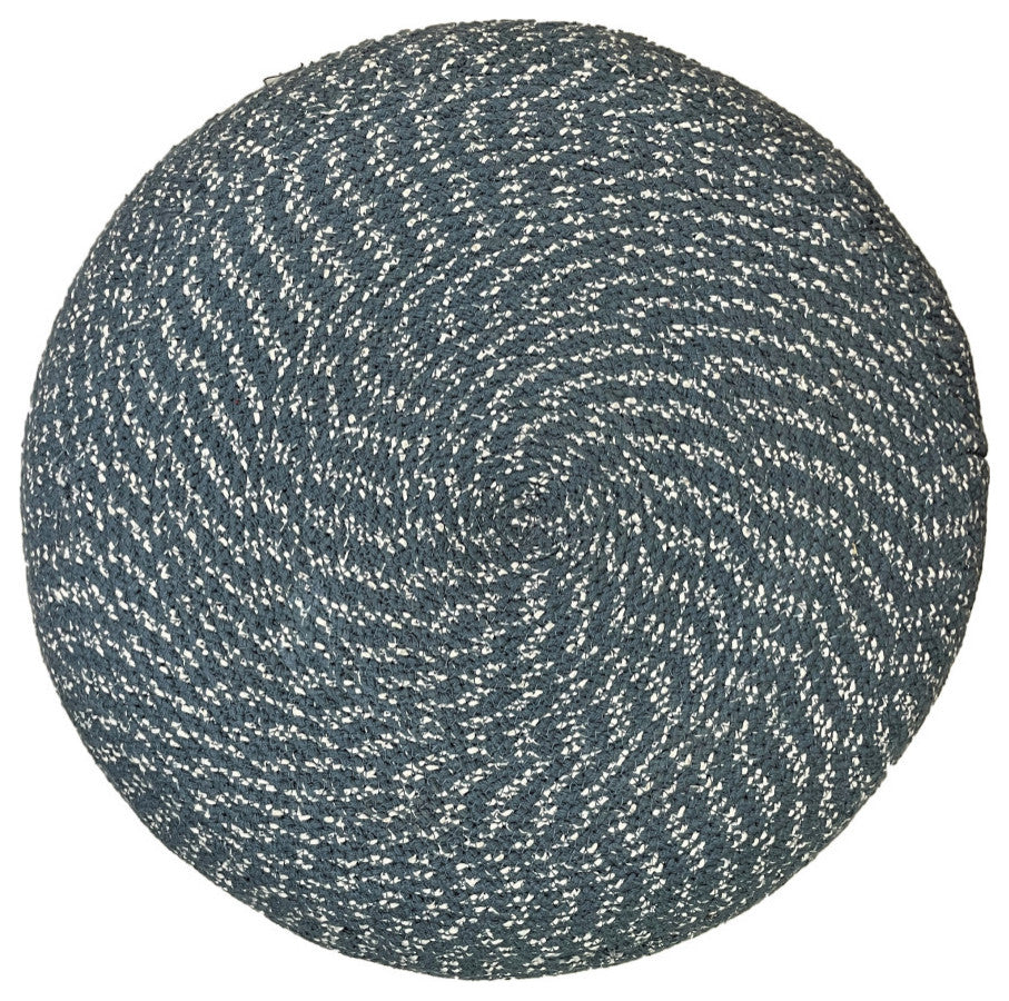 Bayley Round Braided Pouf