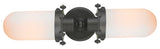 Centri 2-Light Bath Vanity-Light, Oil Rubbed Bronze, Matte White