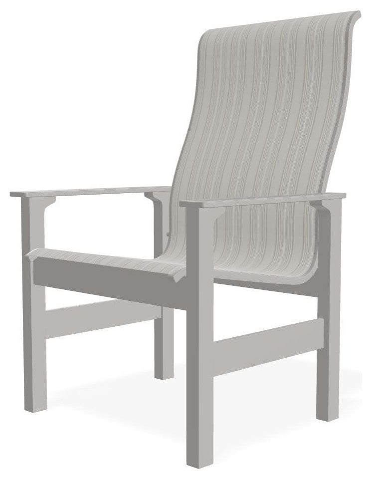 Leeward Sling Outdoor Armchair, Harbor/Warm Gray
