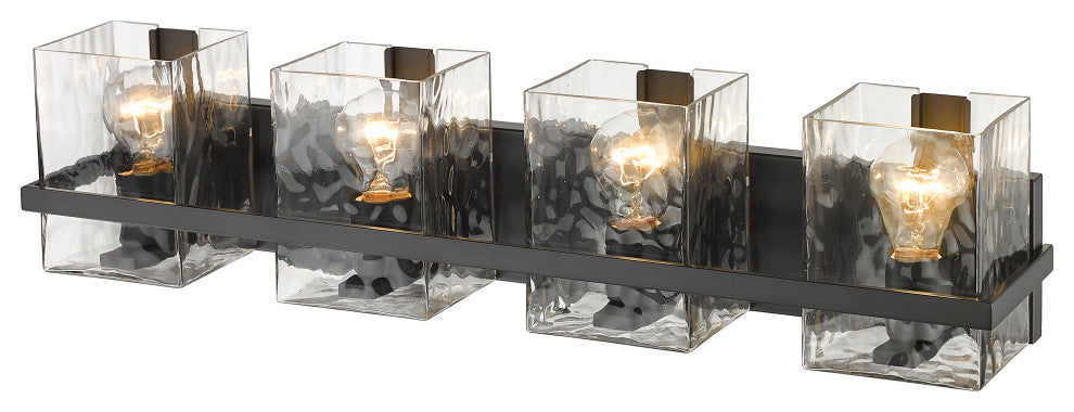 Zlite 1938-4V-MB 4-Light Vanity, Clear