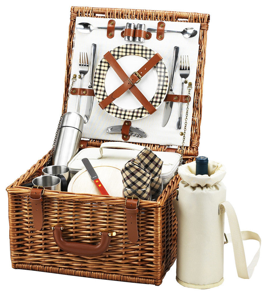 Cheshire Basket For Two With Coffee Service, Wicker W and London