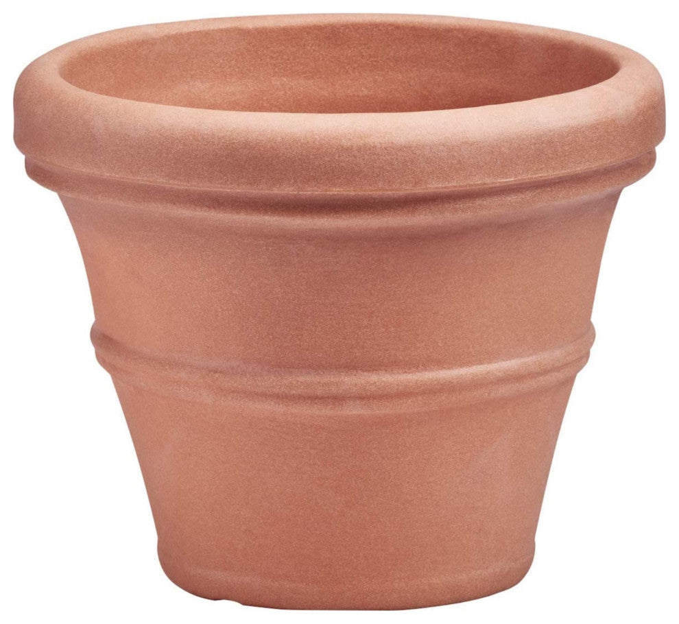 Crescent Garden Brunello Classic Rolled-Rim Planter, Weather Terracotta  20"