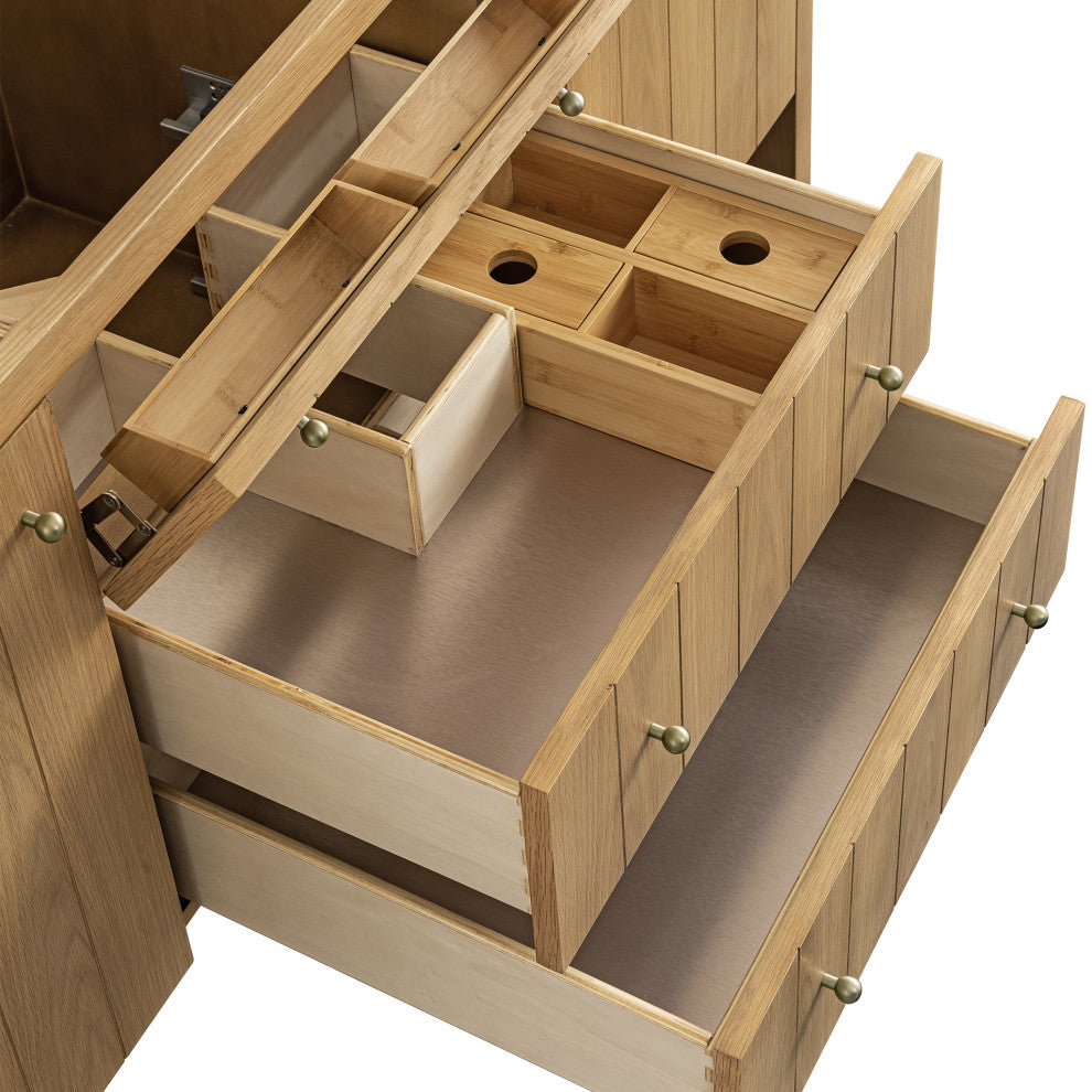 Hudson 60" Single Vanity, Light Natural Oak