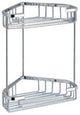 Chrome Corner Double Shower Basket