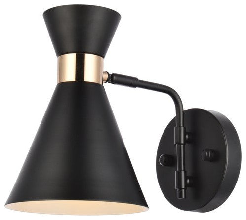 Harriet 6" Black Wall Sconce