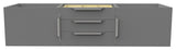 CastelloUSA Alpine 60" Wall Mounted Bathroom Vanity, Base Only, Gray, Brushed Nickel
