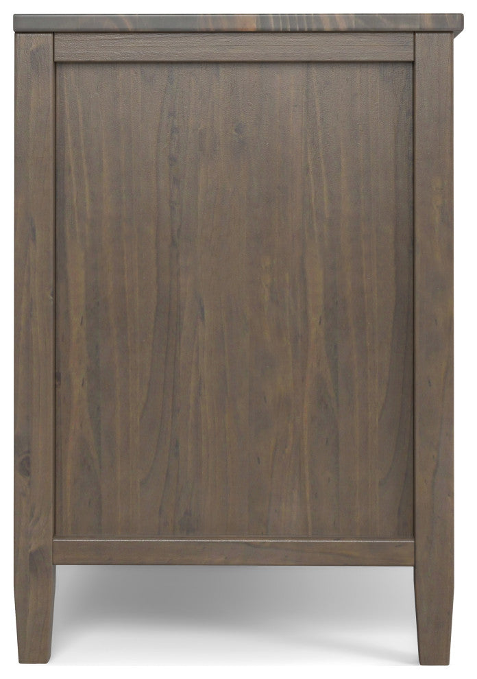 Ela Solid Wood 72" TV Media Stand, Smoky Brown