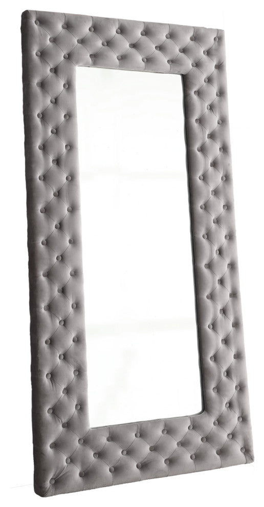 Boyle Floor Mirror, Silver Gray