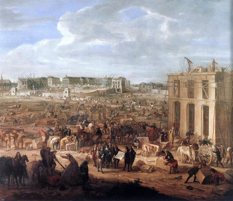 Adam Frans Van Der Meulen Construction of the Chateau de Versailles Canvas Wrap