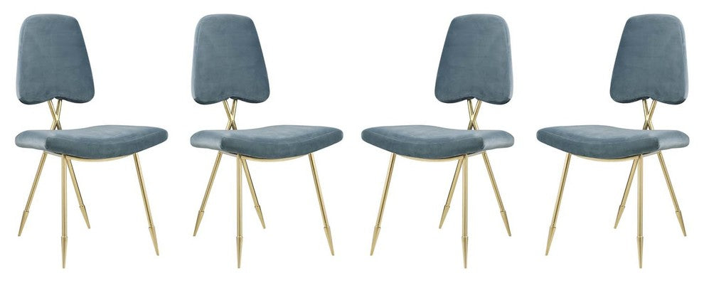 Ponder Dining Side Chair Set of 4, Sea