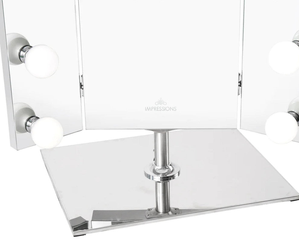 Trifecta Full Length Vanity Mirror, White