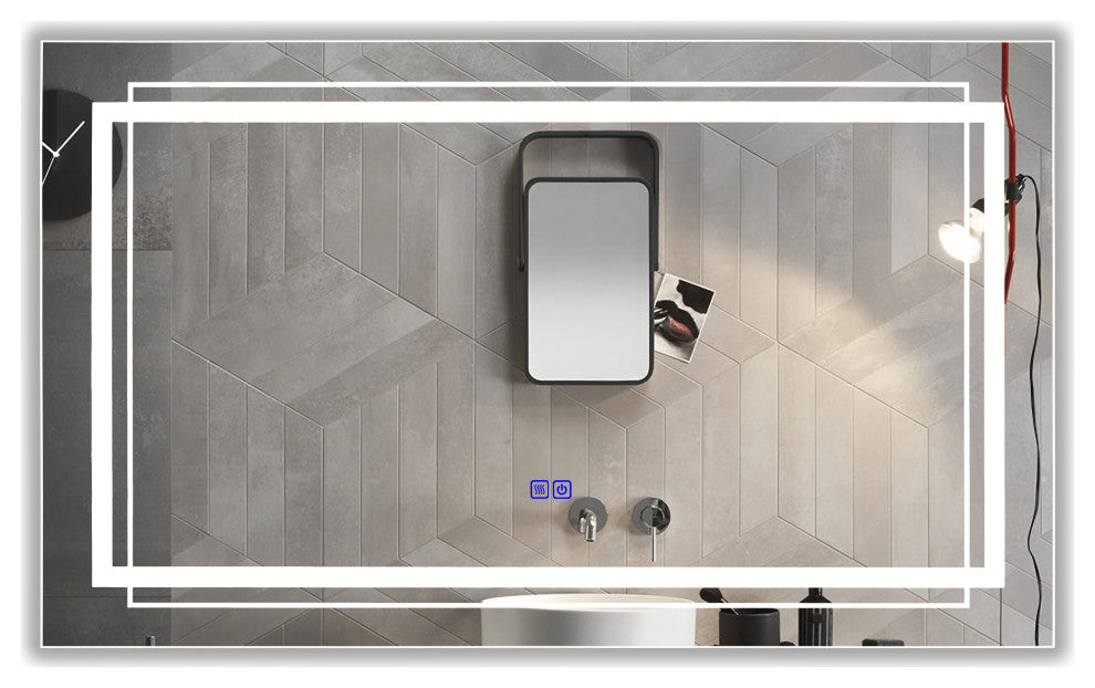 CHLOE Lighting LUMINOSITY Rectangular TouchScreen LED Mirror