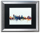 Michael Tompsett 'Baltimore MD Skyline Blue' Matted Framed Art, 16x20