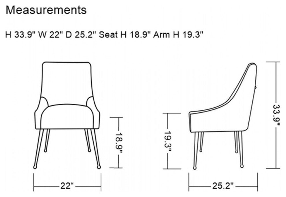 Set of Two Gray Rosegold Velvet Dining Chairs