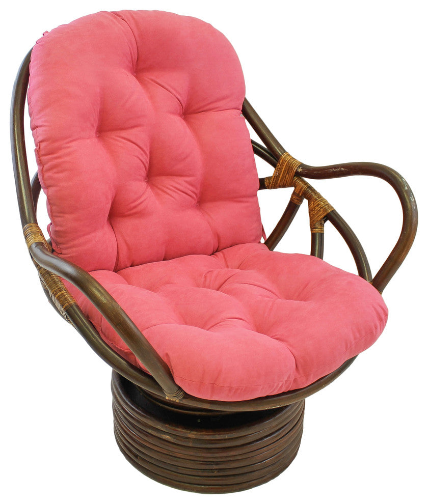 48"x24" Solid Micro Suede Swivel Rocker Cushion, Watermelon