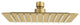 10-12 Inch High Pressure Shower Head Stainless Steel Ultra-Thin Rain Showerheads, Brushed Gold, 10 Inches, Square