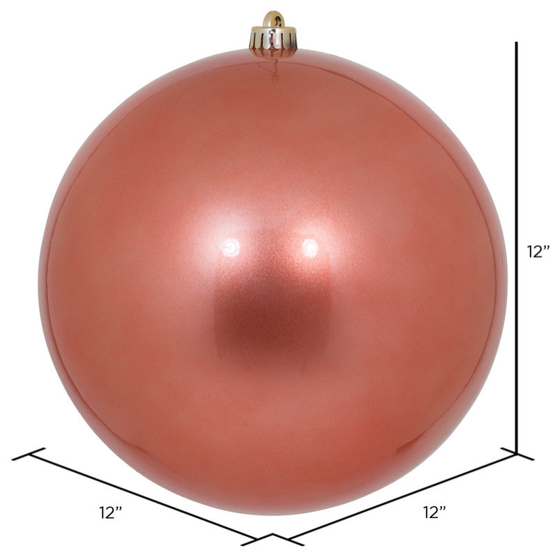 Vickerman N593071DCV 12" Coral Candy Ball Ornament