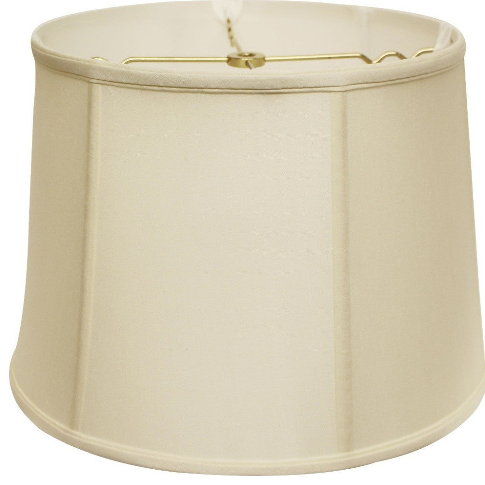 19" Ivory Throwback Drum Pongee Silk Lampshade