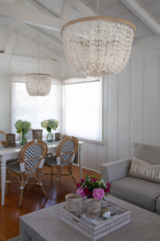 Inverted Pendant Lamp, Bubble Seashell, White