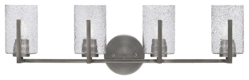 Atlas 4-Light Bath Bar, Graphite/Smoke Bubble
