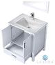 Jacques 30" White Single Sink Vanity Set with White Carrara Marble Top