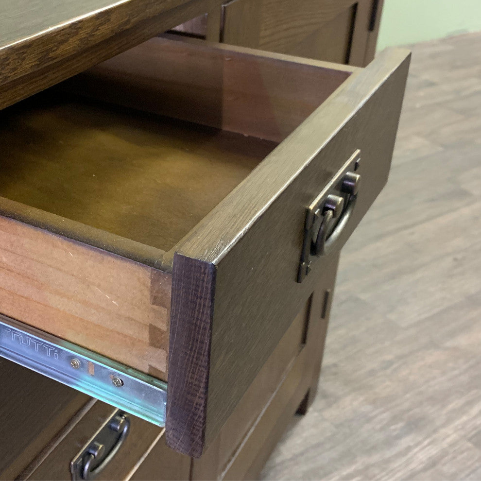 Mission 7 Drawer Sideboard with 2 Doors, Walnut (AW)