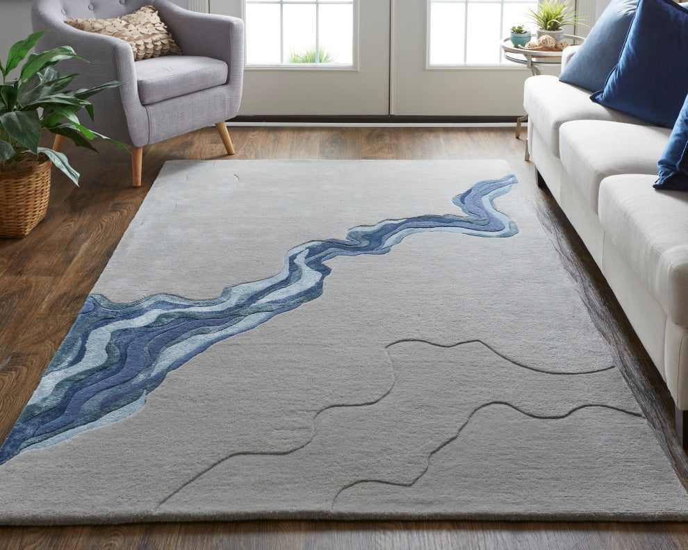 Weave & Wander Arwyn Modern Wool Rug, 8'x10'