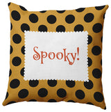 Halloween Spooky Dots Accent Pillow, Golden Mustard, 20"x20"