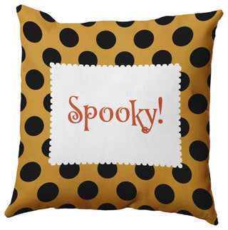Halloween Spooky Dots Accent Pillow, Golden Mustard, 20"x20"