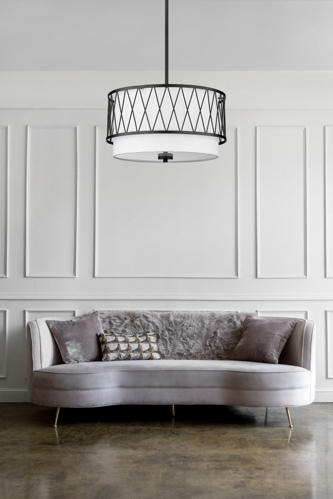 Zlite 198-17MB 3-Light Pendant, White