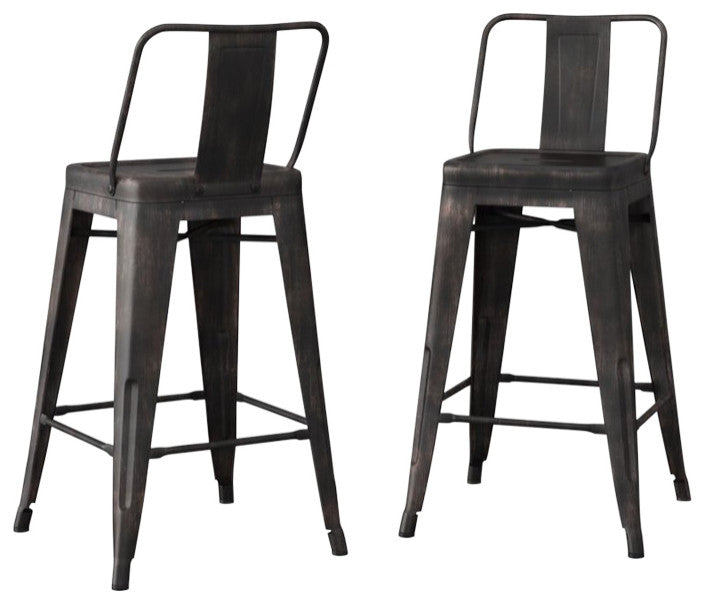 Rayne 24 inch Metal Counter Height Stool (Set of 2)