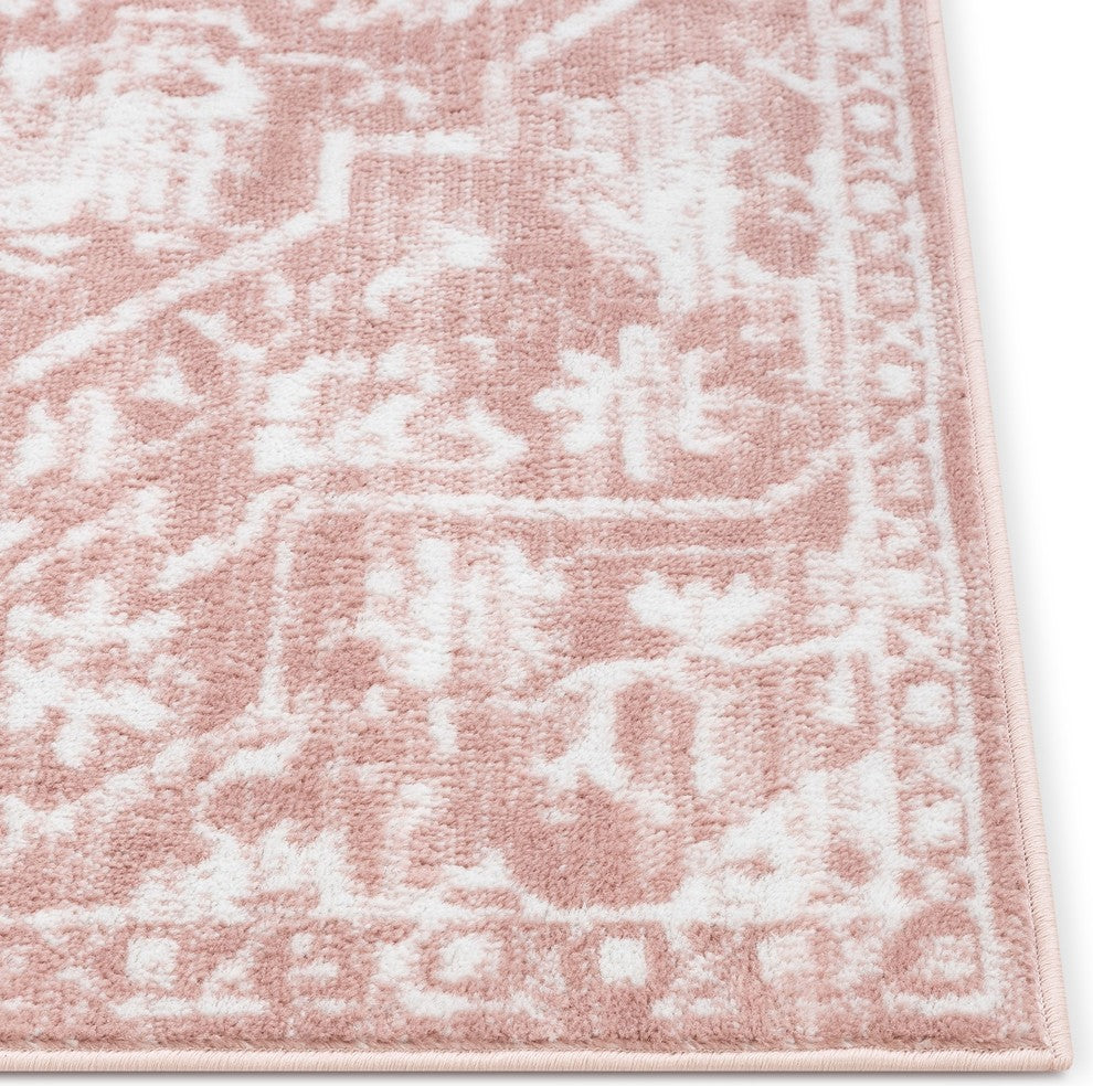Well Woven Dazzle Disa Blush Vintage Medallion Oriental 7'3"x9"3" Area Rug